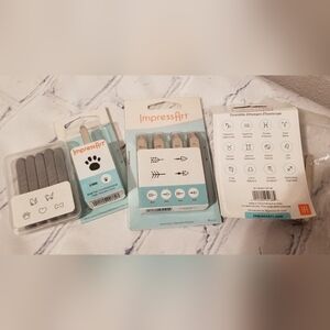 Impress Art Metal Stamping Bundle Of Paw Print, Arrows, Pets, And Zodiac Signs